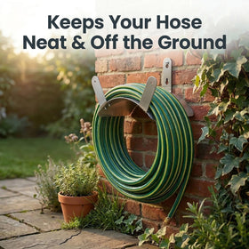 Gardzen dimensions 10.2 by 6.4 by 5.6 inches for practical hose storage