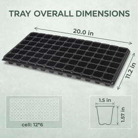 Gardzen seedling tray features durable plastic and warp resistance for long-term use.
