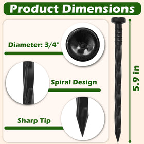 Gardzen durable plastic stakes resist rust and can be reused.