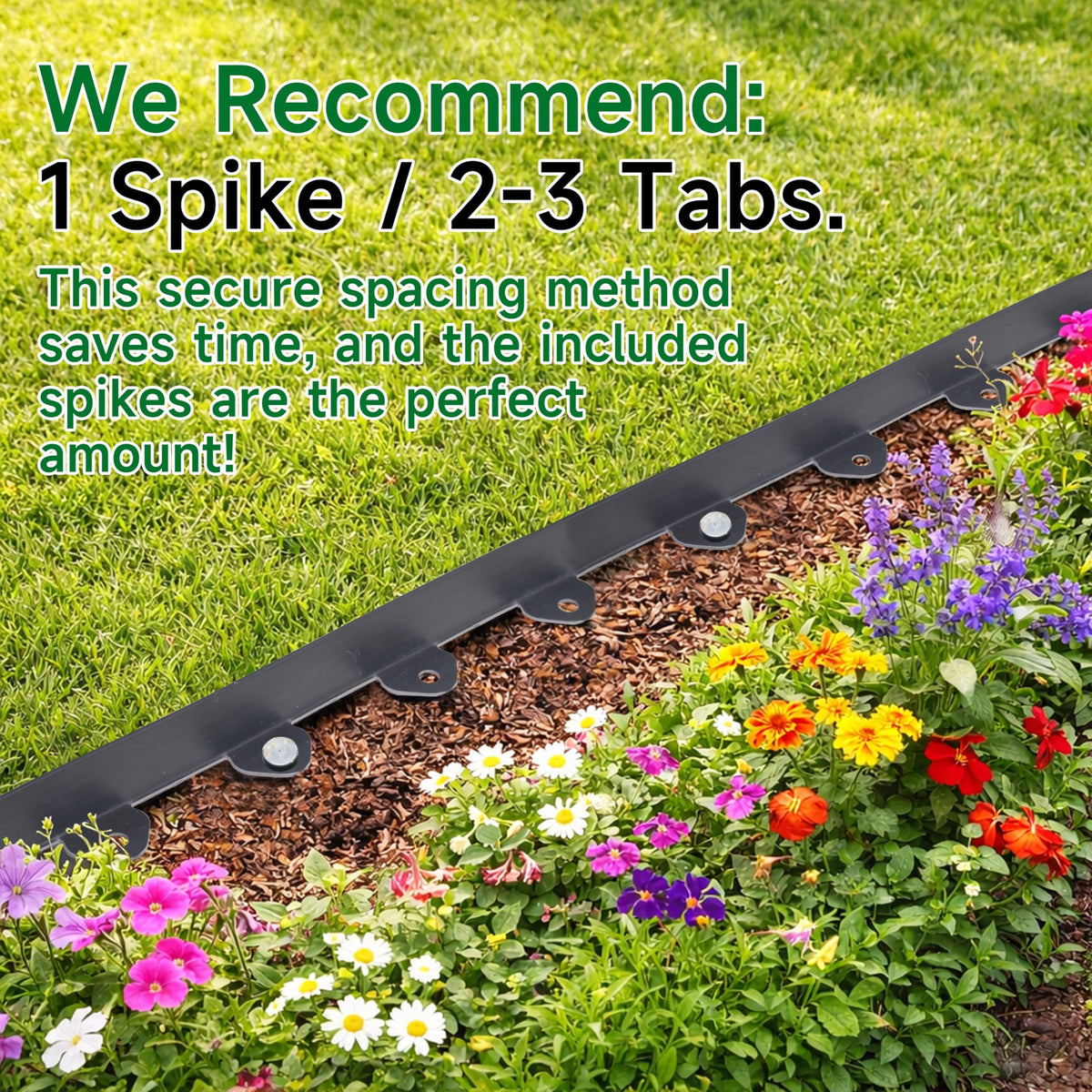 Gardzen edging kit cut-to-fit for custom garden layouts