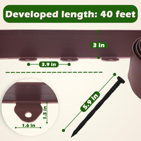 Gardzen edging stakes 40 pcs securing borders quickly without digging