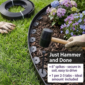 Gardzen flexible plastic border adapts to curves for creative layouts