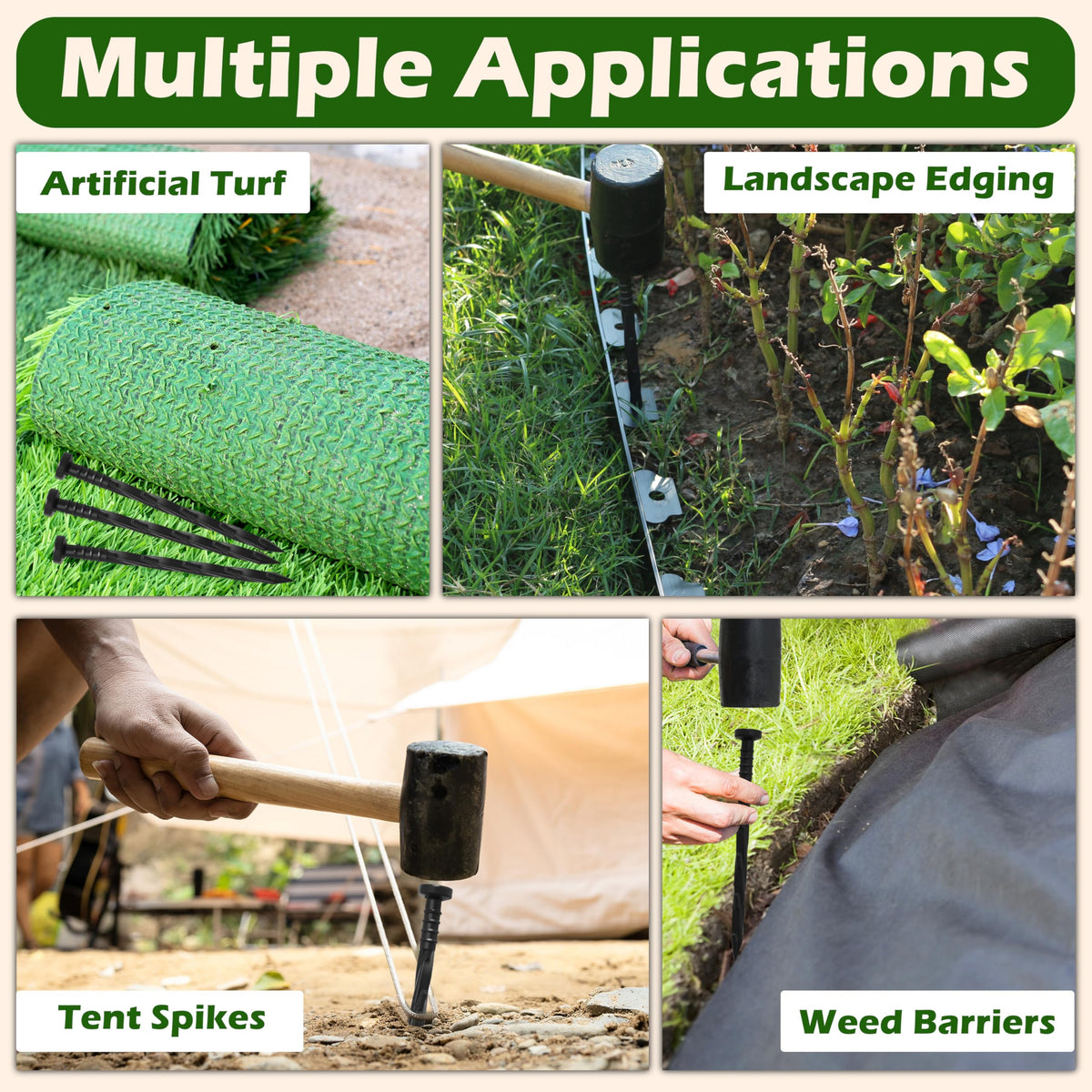 Gardzen garden fence anchors secure borders against wind and movement.