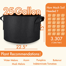 Gardzen grow bag features breathable base for healthy air-pruned roots.