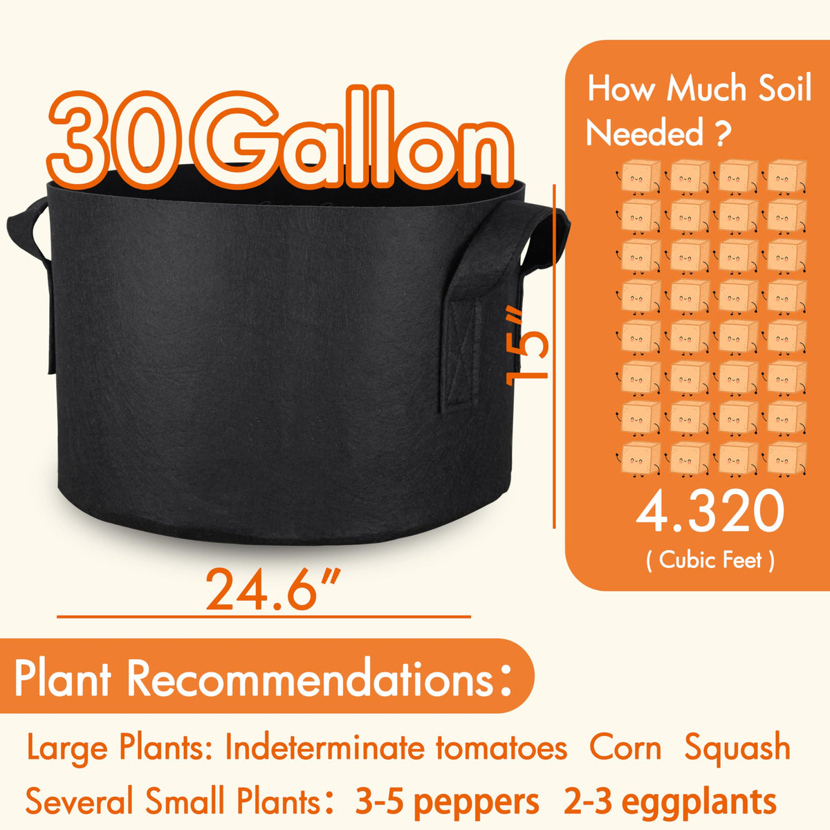 Gardzen heavyweight nonwoven fabric pot built to last across seasons