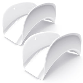 Gardzen hose-hanger-wall-mount front view shows sturdy white finish for outdoor use.