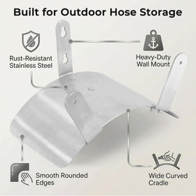 Gardzen wide curved cradle keeps hoses organized and minimizes kinks