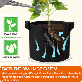 Gardzen lightweight fabric pots offer breeze-free handling and balcony versatility.