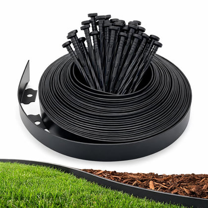 Gardzen landscape edging kit defines flower beds with a clean edge