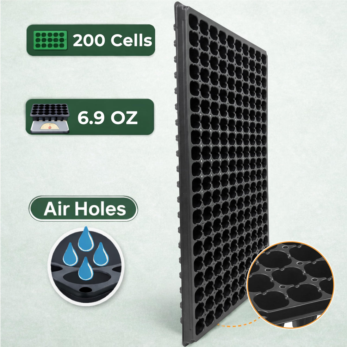 Gardzen micro-seed compatible trays for petunias, basil, and lettuce