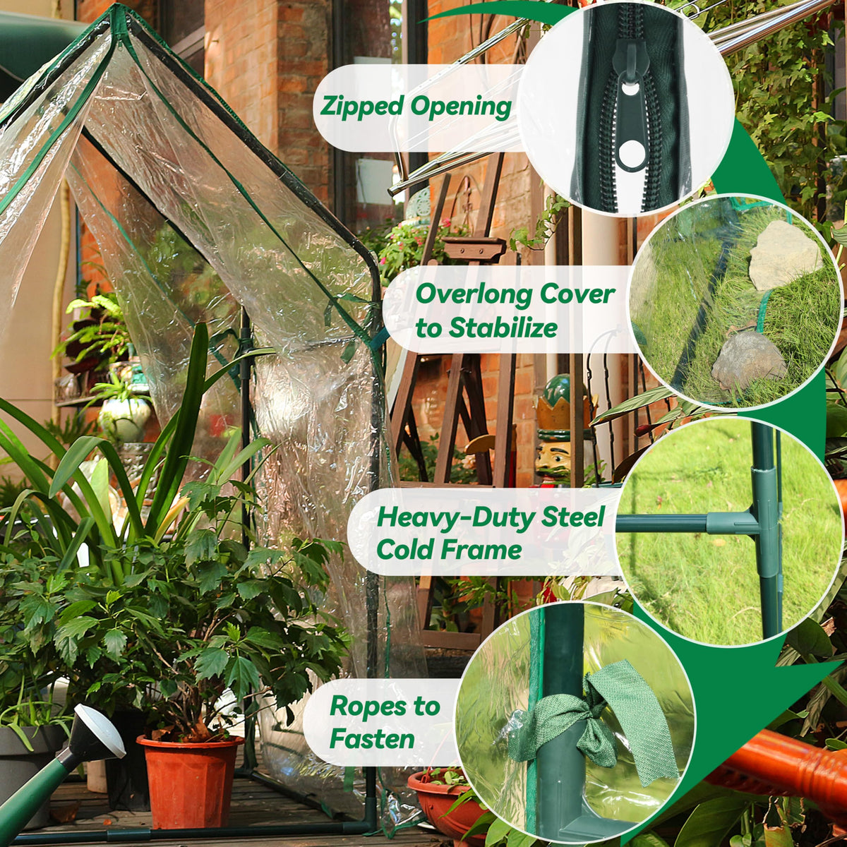 Gardzen Mini Greenhouse clear cover provides 360 degree light for seedlings