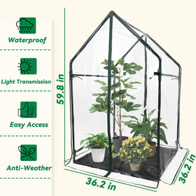 Gardzen Mini Greenhouse portable and easy to set up for indoor or outdoor use