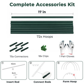 Gardzen netting and shade cloth support shields seedlings and vegetables.