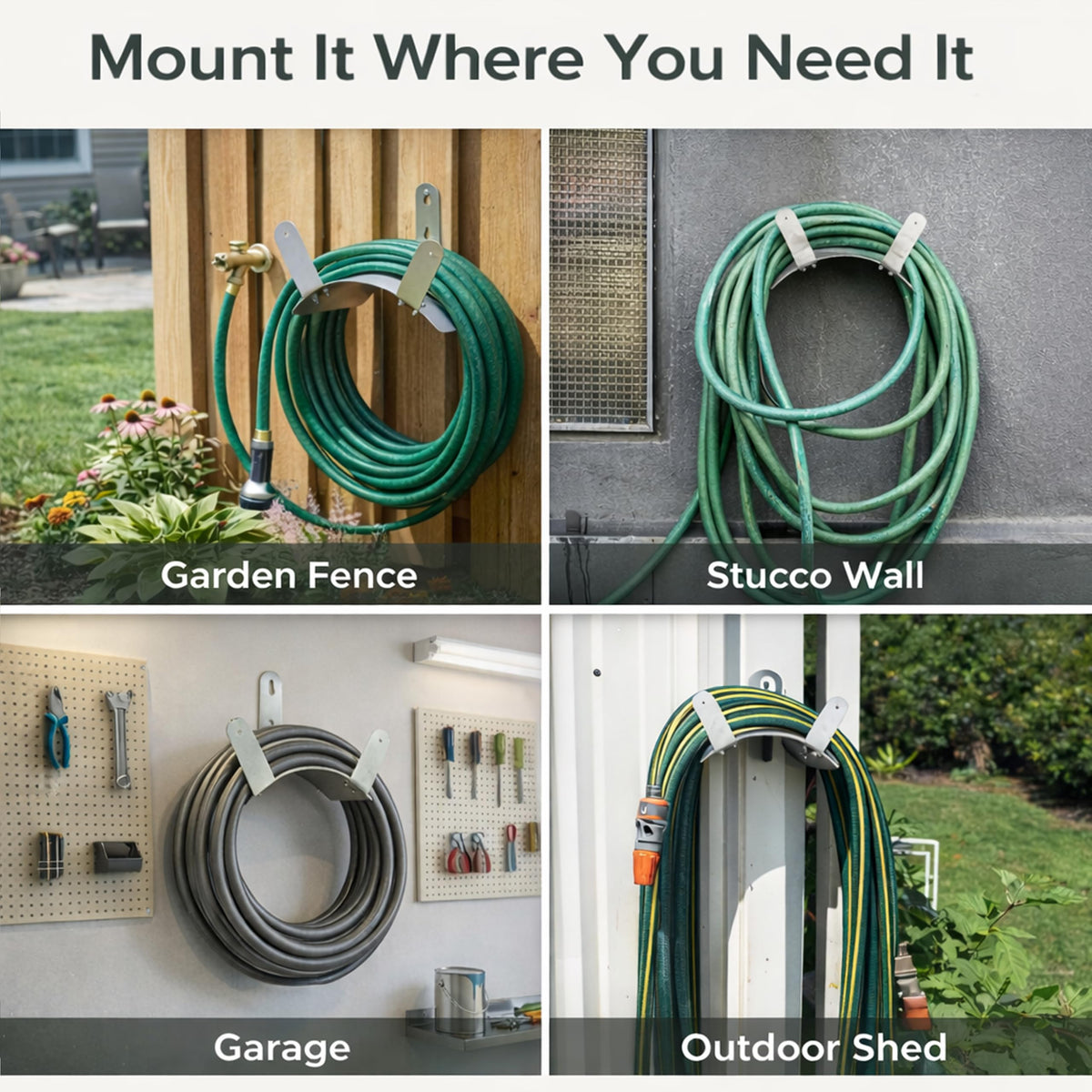 Gardzen outdoor storage versatility supports hoses and cords in a single spot