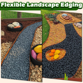 Gardzen pathway border enhances walkways with neat low profile edge