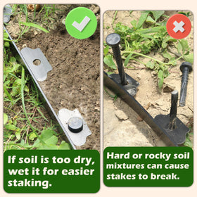 Gardzen landscape spikes suit multiple outdoor tasks from edging to ornament stakes.
