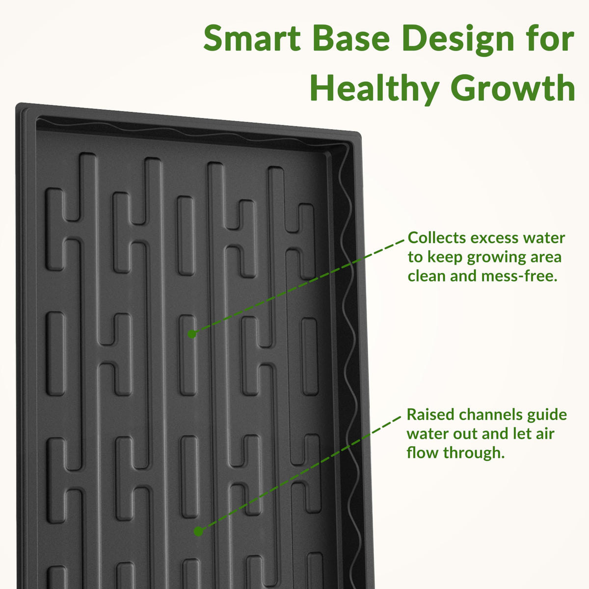 Gardzen reusable PS trays, durable and simple to clean.