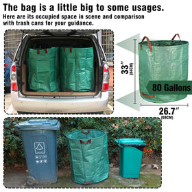Gardzen reusable yard waste bags ready for multiple seasons
