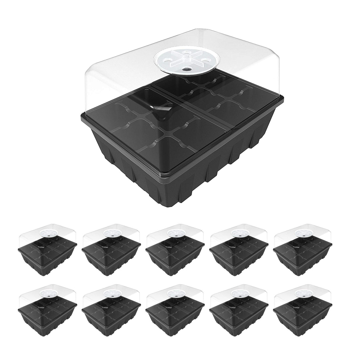 Gardzen seed starting tray with 120 cells and durable base for organized germination.