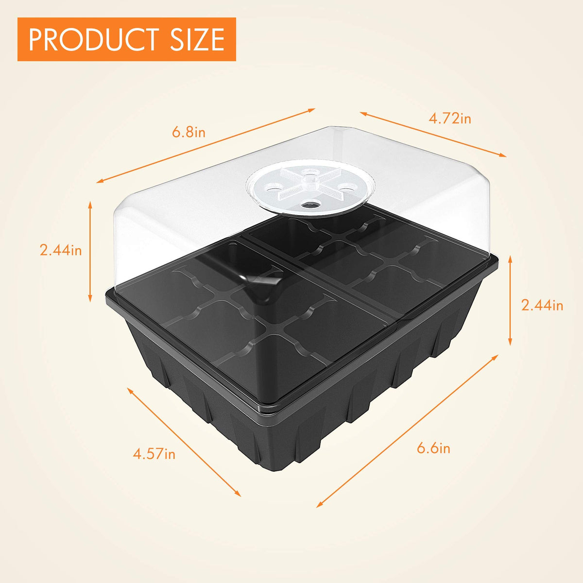 Gardzen clear dome view allows observation of seedlings without removing lid.