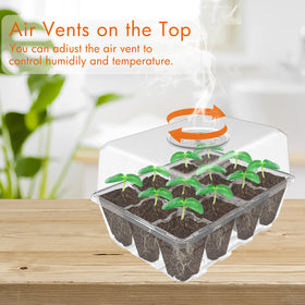 Gardzen seed starter tray clear base to observe root growth and watering