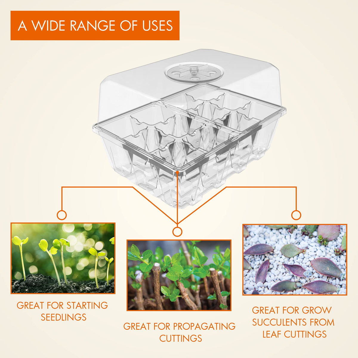 Gardzen seed starting kit versatile for flowers, vegetables, and herbs
