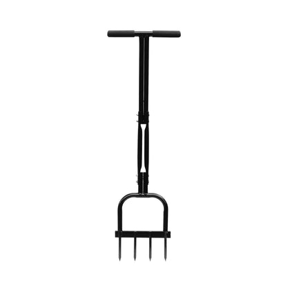 Gardzen Spike Aerator during assembly showing quick setup for lawn care