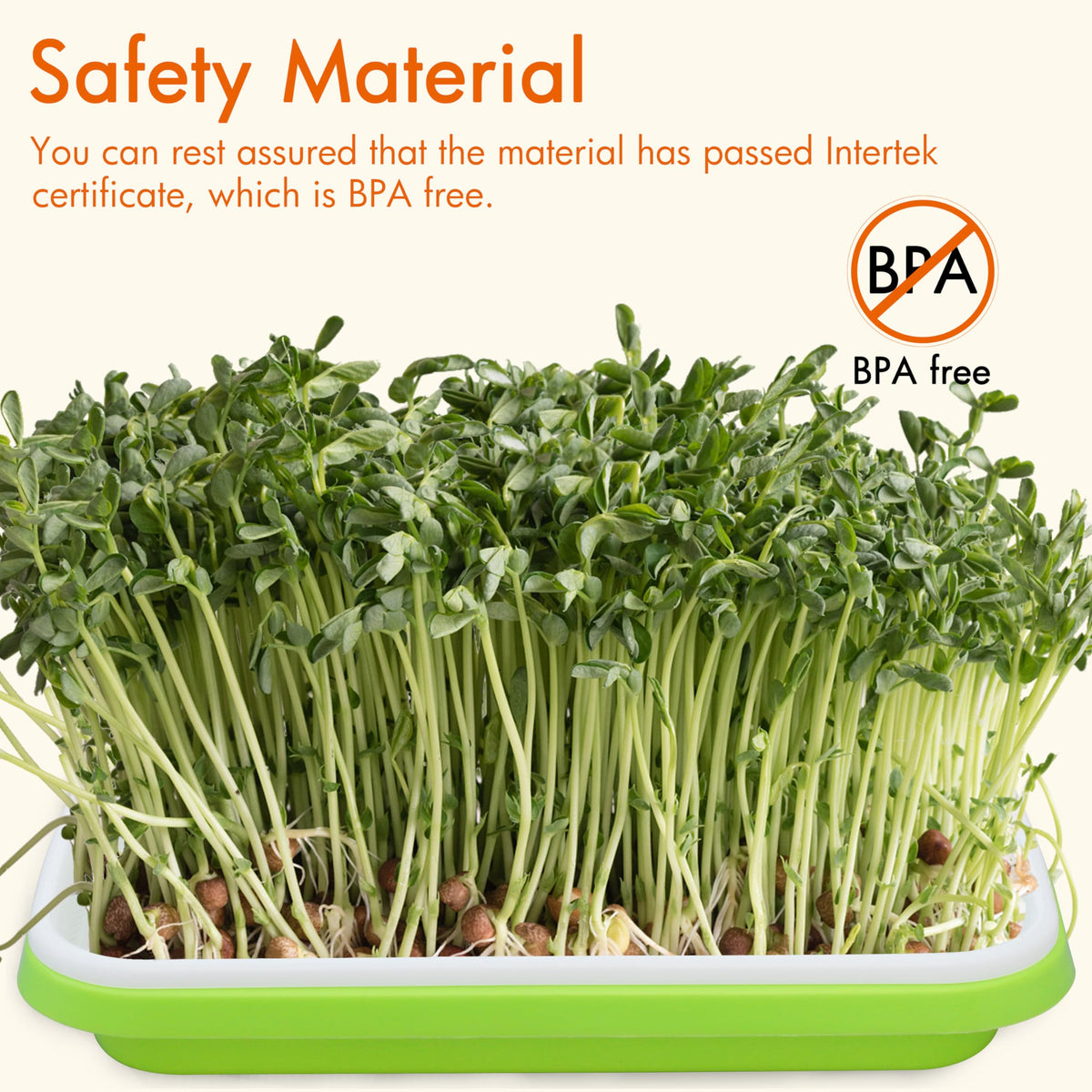 Gardzen white tray close-up highlighting dense holes for tiny seeds and airflow.