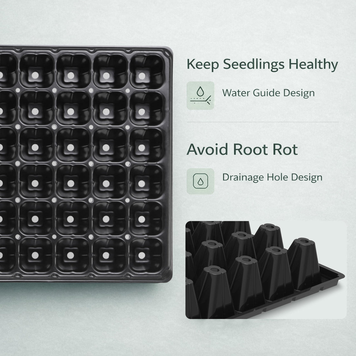 Gardzen stackable seed starter trays save space in a compact setup.