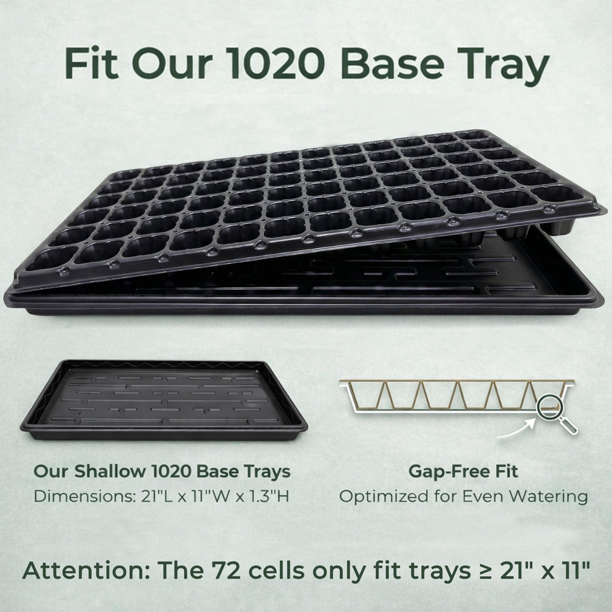 Gardzen tray demonstrating drainage holes for efficient water management.