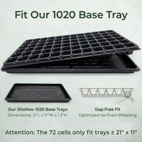 Gardzen tray demonstrating drainage holes for efficient water management.