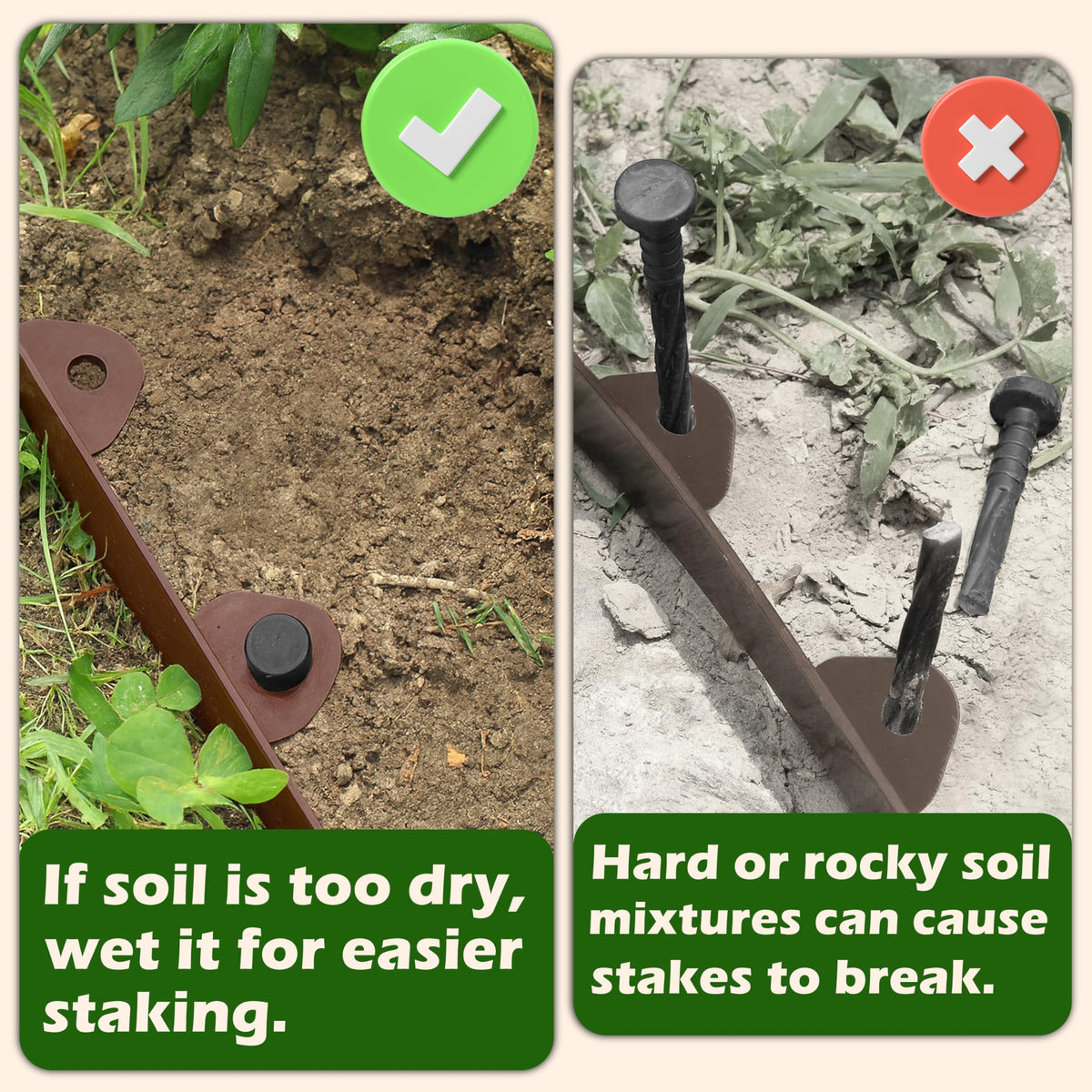 Gardzen tree ring border defines features while protecting soil