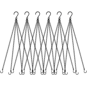 Garini 23-inch hanging chain set in black for sturdy overhead planters