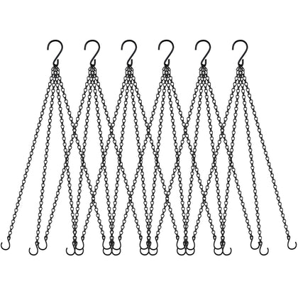 Garini 23-inch hanging chain set in black for sturdy overhead planters