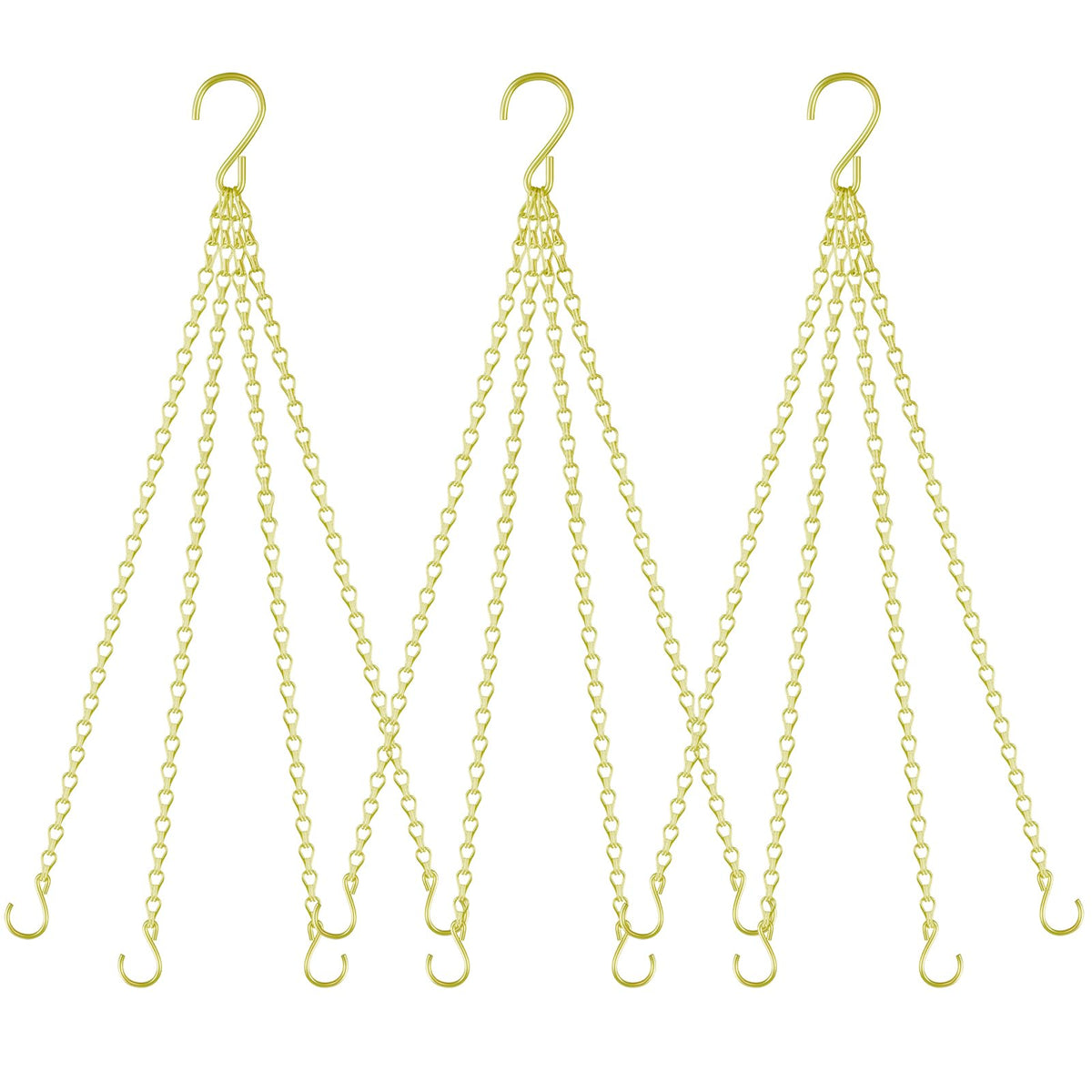 Garini 3-pack gold 23-inch hanging chains for planters