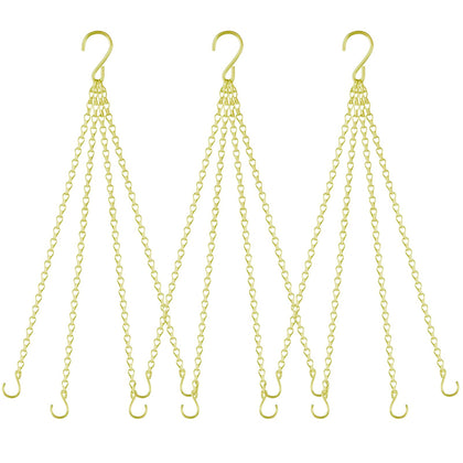 Garini 3-pack gold 23-inch hanging chains for planters
