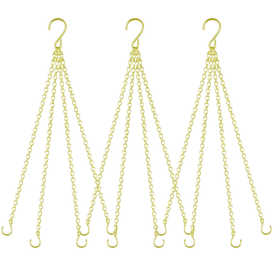 Garini 3-pack gold 23-inch hanging chains for planters