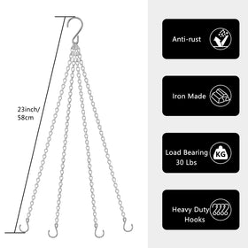 Garini four S hooks included for easy hanging of baskets