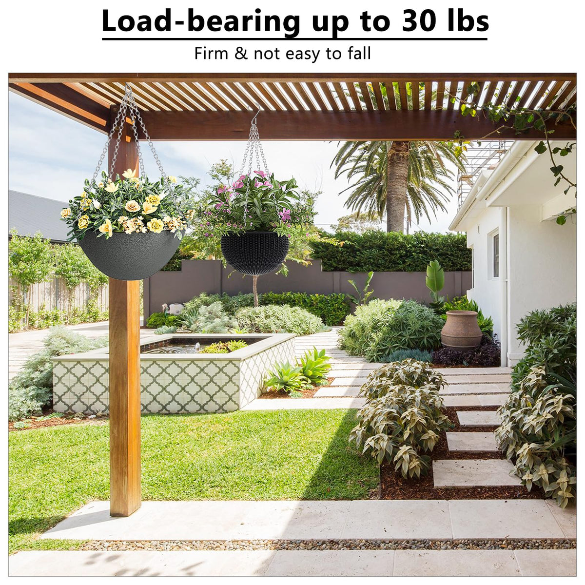 Garini bird feeder hanging chain provides secure support outdoors