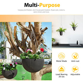 Garini hanging planter display on a balcony with sturdy support.