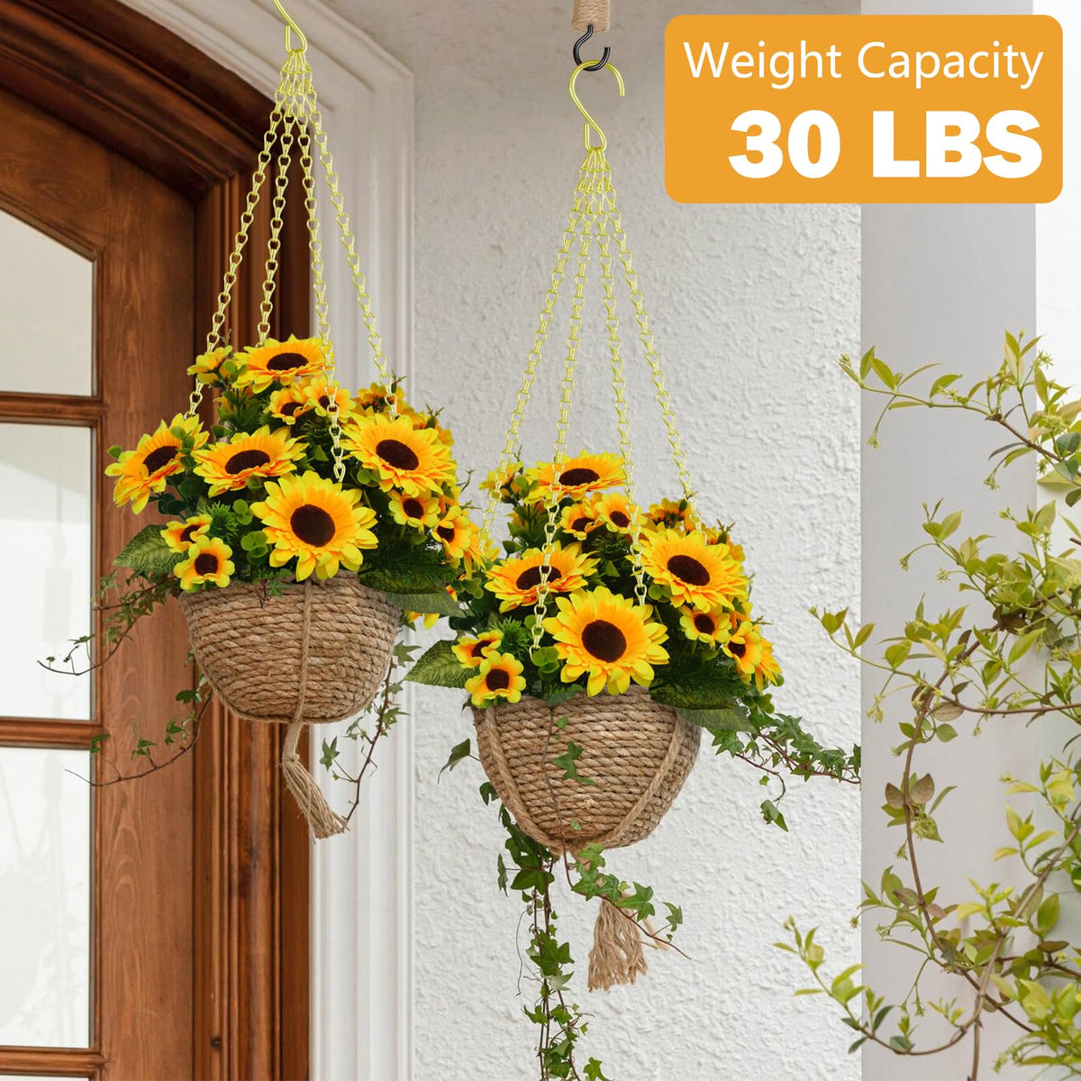 Garini iron chain with rust-resistant finish for outdoor baskets
