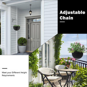 Garini lantern setup with 23 inch chain adds outdoor charm