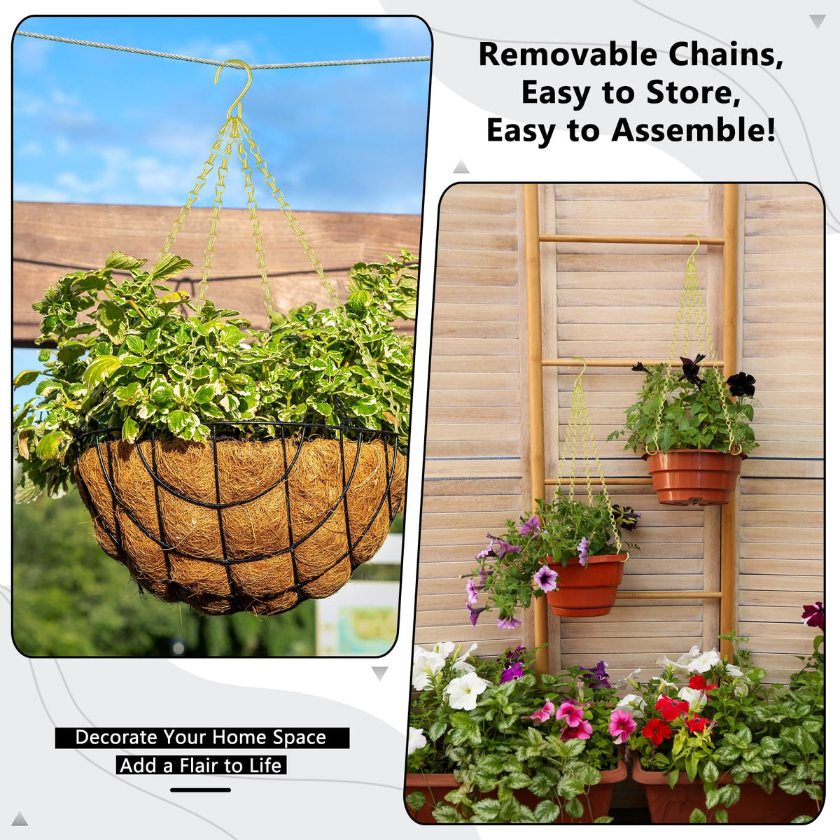 Garini premium chains add decorative touch to outdoor decor