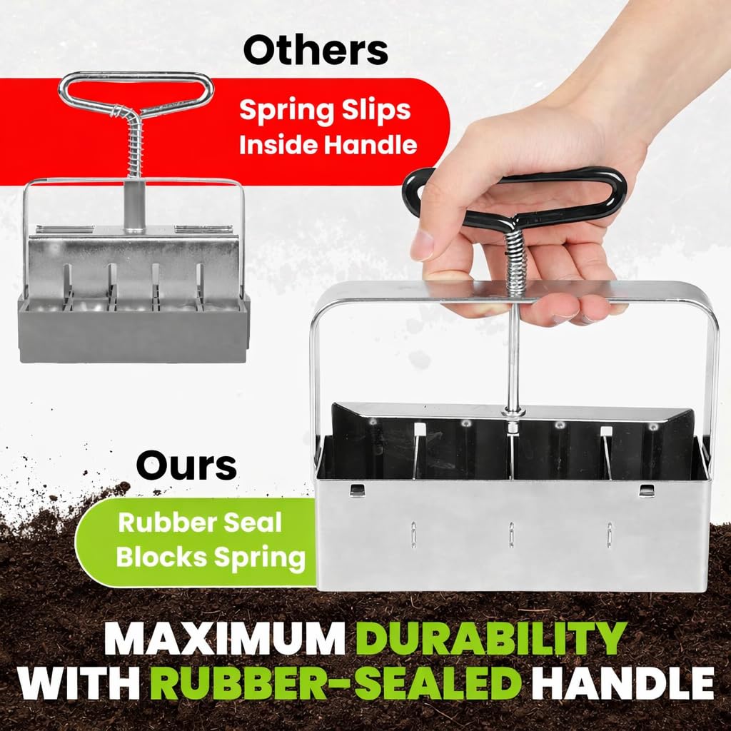Garlump seed pins set with multiple tips for versatile planting options.