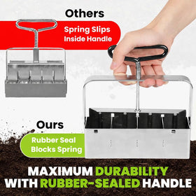 Garlump seed pins set with multiple tips for versatile planting options.
