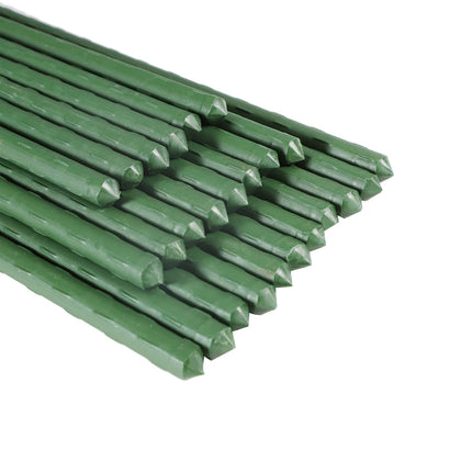 Garmeinea garden stakes 30-inch steel, pack of 25, ideal for supporting climbing plants.