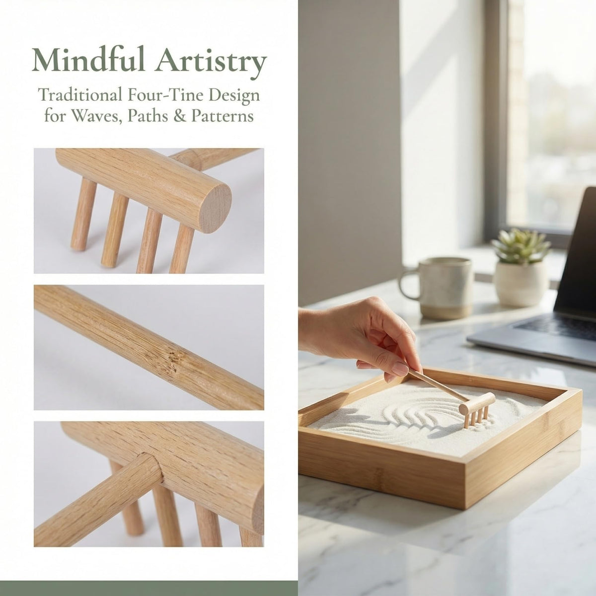 Garneck complete tabletop zen kit for meditation and decorative display.