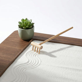 Garneck desk meditation rakes in use for focused relaxation during work.