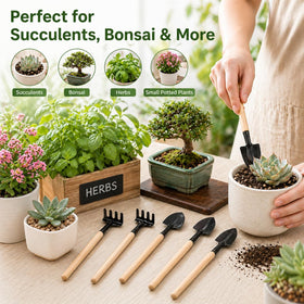 Garneck mini tools with metal shovel for gentle soil loosening