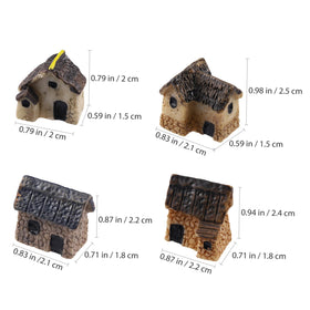 Garneck resin fairy house with cottage style, enhances outdoor patio decor.